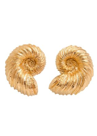 Joanna Laura Constantine Seashell 18kt Gold-plated Stud Earrings - One Size