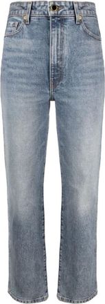 Khaite Abigail Straight-Leg Jeans - Dames - Regular Fit Jeans - Blauw - W30 - Katoen - Jeans