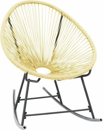 vidaXL Silla De Jard&iacute;n Acapulco Rat&aacute;n Sint&eacute;tico Beige Vidaxl