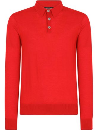 Dolce & Gabbana cashmere polo shirt - Red