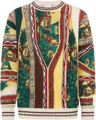Carlo Colucci C12510/581 Trui met ronde hals - Heren - Ronde hals truien - Veelkleurig - 2XL - Katoen - Truien & Vesten