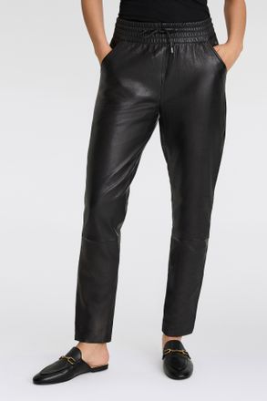 Mauritius Lederhose MAURITIUS MWTamika, Damen, Gr. S (36), N-Gr, schwarz, Obermaterial: 100% Schafsleder. Futter: 100% Polyester, unifarben, normal, Hosen Leder