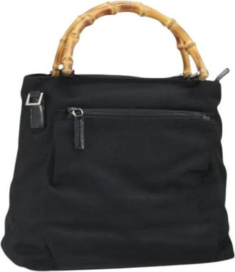 Gucci Pre-owned Vintage Canvas Handtas - Dames - Vintage Handtas - Zwart - ONE Size - Vintage