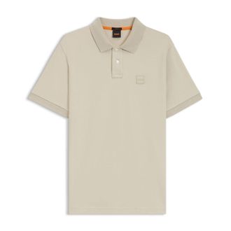 HUGO BOSS Mens Passenger Slim Fit Polo Shirt in Beige Cotton - Size 4XL