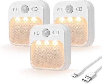 OEM Luz Nocturna Led Recargable Con Sensor De Movimiento Para Cualquier Habitaci&oacute;n, 3 Modos De Sensor, Soporte Magn&eacute;tico Y Cable De Carga Usb