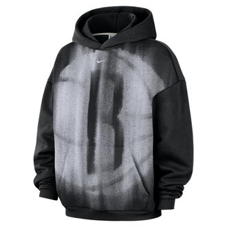 Nike Mens Brooklyn Nets Standard Issue Fleece Basketball Hoodie in Black | IQ2437-010