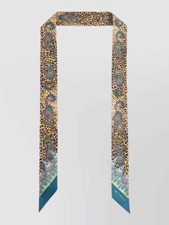 Etro silk foulard leopard print paisley pattern