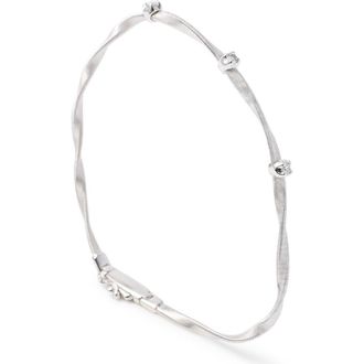 Marco Bicego Marrakech Diamond Station Bracelet in White Gold at Nordstrom, Size Medium