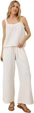Pact Organic Cotton Double Gauze Square Neck Cami in Sea Salt at Nordstrom, Size Xx-Large