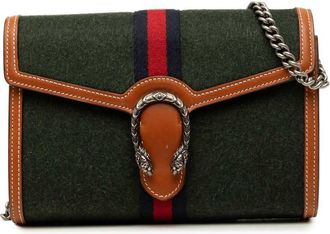 Gucci Pre-owned Gucci Wool Web Dionysus Wallet on Chain Unisex 079JF90XVLJCFD0A