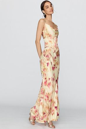 BHLDN Satin Corset Slip Maxi Dress