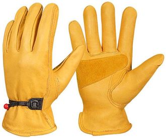 OEM Guantes De Trabajo De Cuero Para Invierno, Guantes T&eacute;rmicos De Jardiner&iacute;a Con Forro Polar, Guantes De Jardiner&iacute;a Resistentes A Las Espinas, Guantes De