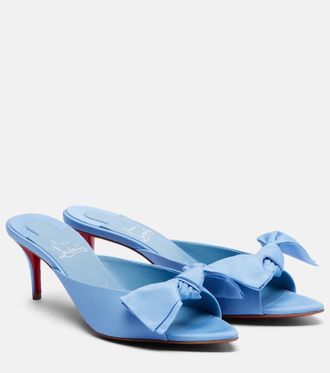 Christian Louboutin Mules Mulazee de seda con lazo