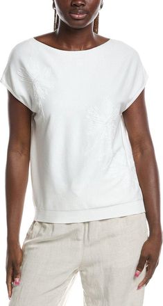 Joseph Ribkoff Embroidered Sequin Blouse