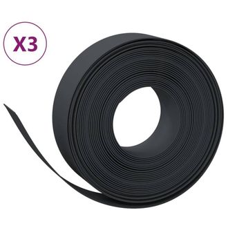 Berkfield Home Garden Edgings 3 pcs Black 10 m 15 cm Polyethylene