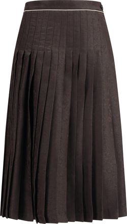 Burberry Sunflower Pleated Silk Skirt