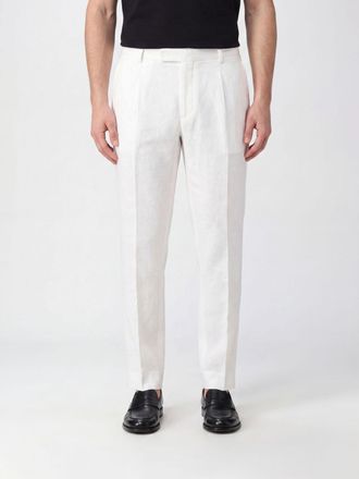 HUGO BOSS Pantaloni sartoriali in 100% lino con vestibilit&agrave; slim fit