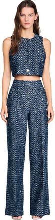 Sandro Sequin trousers in Navy Blue at Nordstrom, Size 42 Eu