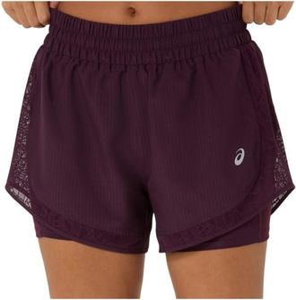 Asics Nagino Run 2in1 Short Laufshorts f&uuml;r Damen | lila