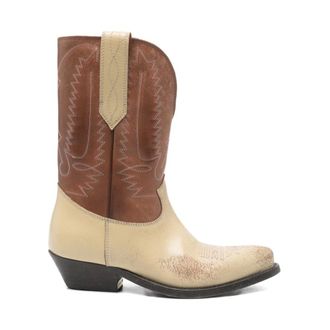 Golden Goose Cowboy Boots, female, Beige, Size: 10 US Wish Star Low Boots