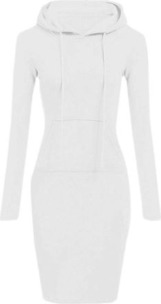 Generic Ladies Long Fleece Jackets Full Zip Up Hoodie Long Sleeve Hooded Pullover Tops Winter Coats Hooded Sweatshirt Dress Casual Loose Plus Size Tunic Blous