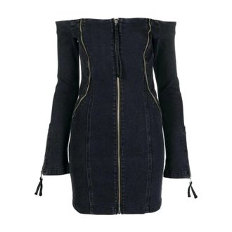 Blumarine Dames, Jurken, Blauw, Maat: XS Denim