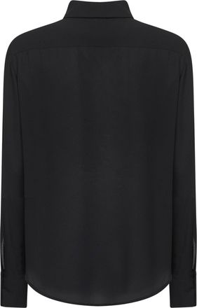 Blanca Vita Womens Onyx Crepe Corten Shirt Polyester