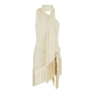 Taller Marmo Badmode, Dames, Wit, M, Romy Zwemset met Franjes en Cover-up