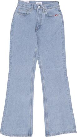 Amish Wide Jeans - Dames - Flared Jeans - Blauw - W27 - Denim - Jeans
