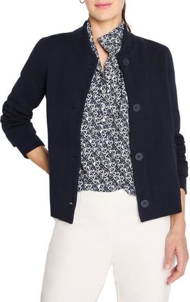 Nic+Zoe Knit Bomber Jacket in Dark Indigo at Nordstrom, Size Xx-Large
