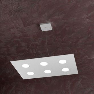Top-Light Lampadario Moderno Area Metallo Grigio 6 Luci Gx53