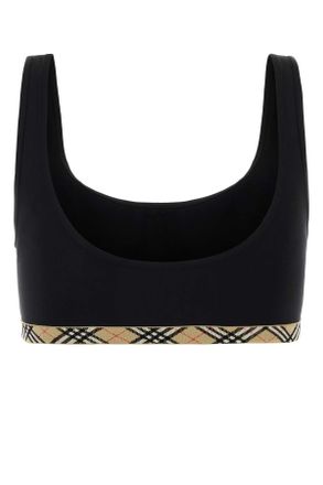 Burberry Womens Black Stretch Nylon Bikini Top Exterior: Elastane Costumi Da Bagno Swimwear