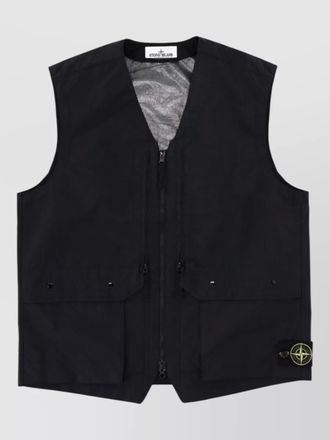 Stone Island sleeveless vest top two pocket front