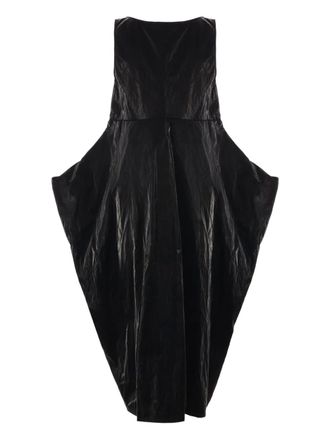 Maria Calderara rubberised midi dress - women - Polyurethane/Polyester/Cotton - 2 - Black