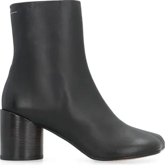 Maison Margiela Womens Anatomic Leather Ankle Boots Black Cowhide