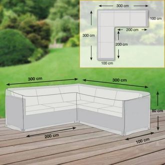 LLR Collection Premium Schutzhülle 17 für Garteneck-Lounge Xxl, 300 x 300 cm