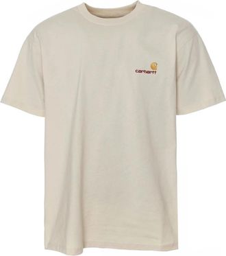 Carhartt Work in Progress American Script T-Shirt - Heren - T-shirts - Beige - M - Tops