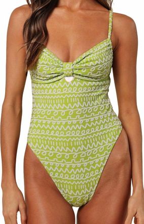 Montce Swim Devin One-Piece Swimsuit In Lime Icing