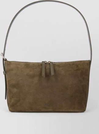 A.P.C. vera suede shoulder bag adjustable strap