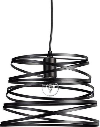 Trade Shop Trade Shop Traesio - Trade Shop - Lampadario A Sospensione Moderno Con Paralume Metallo Vortice Traforato Nero A08