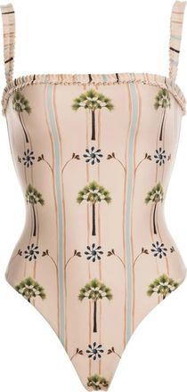 Agua Bendita Costume intero Limón Moriche con ruches - Bianco