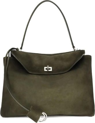 Balenciaga Medium Rodeo Top-handle Suede Shoulder Bag