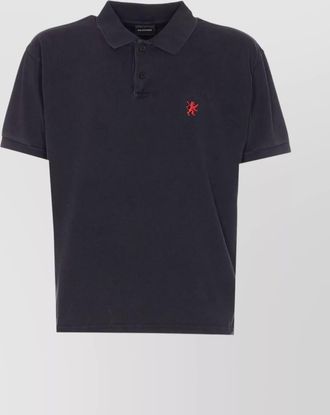 Balenciaga regular fit polo shirt with embroidered detail