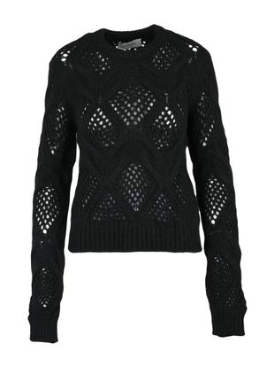 Sportmax Virgin Wool Tricot Sweater - Black