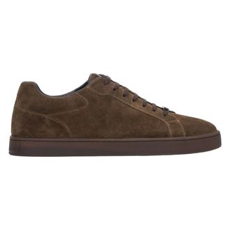 Estro & Luminara Sneakers, male, Brown, Size: 10 US Mens Dark Brown Sneakers in Genuine Velour with a Soft Sole Estro Er00119200