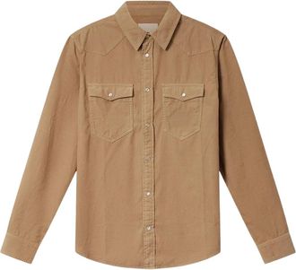 Isabel Marant Vasco Shirt - Heren - Casual Overhemden - Beige - M - Katoen - Overhemden