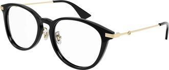Gucci Rond montuur voor brillen - Dames - Brillen - Zwart - 53 MM - Accessoires