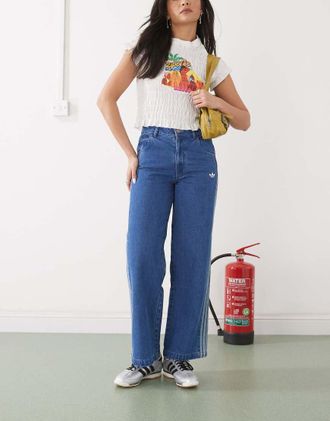 adidas Originals Adicolor - Jeans stile anni 90 blu