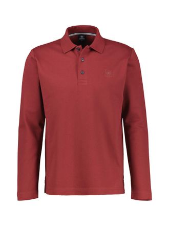 Lerros Langarmshirt LERROS Langarm-Poloshirt, sportiv und modisch, Herren, Gr. XXL, maple rot, 85% Baumwolle, 13% Polyester, 2% Elasthan, Shirts Langarmshirt