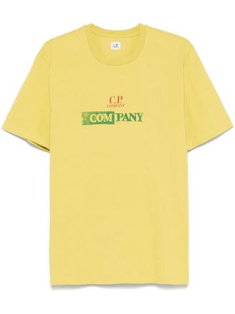 C.P. Company T-shirt met logoprint - Geel